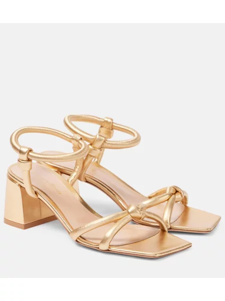 Sandale Gianvito Rossi din piele auriu