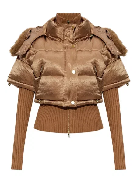 Kurtka Knwls z kapturem brązowa