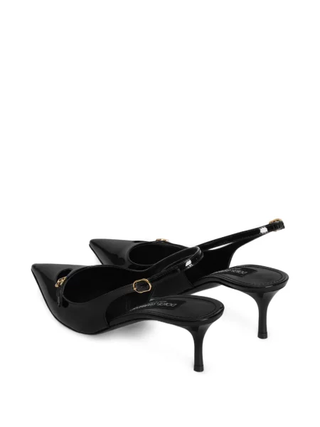 Pantofi cu toc Dolce & Gabbana cu autograf negru