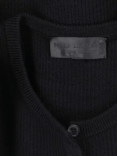 Maksi sukienka maxi Nili Lotan garniturowa prążkowana czarna