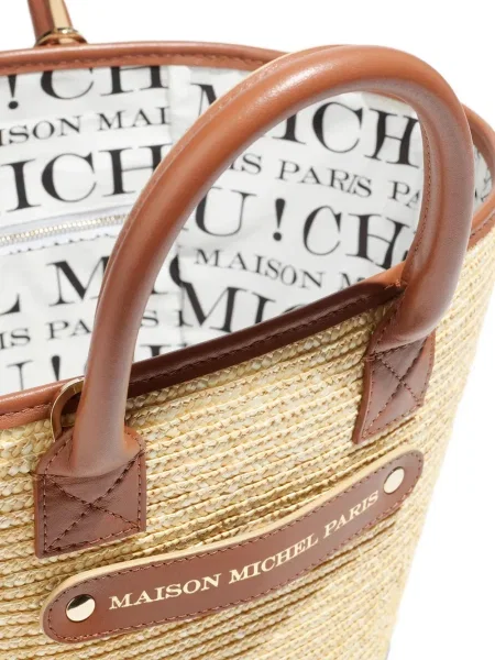 Geantă de plajă Maison Michel din piele