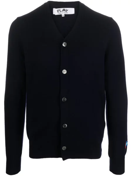 Kardigan Comme Des Garcons Play wełniany niebieski