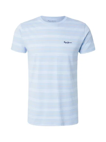 Pepe Jeans Tricou albastru deschis / portocaliu deschis alb