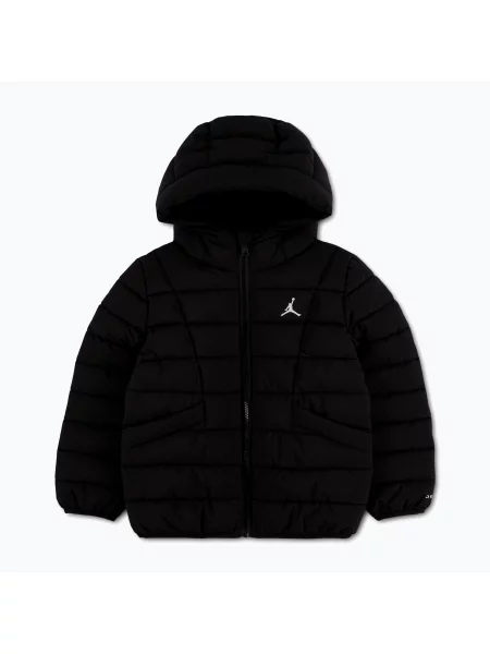 Gyerek kabát Jordan Midweight Puffer W/Pipping black. Méret: fekete