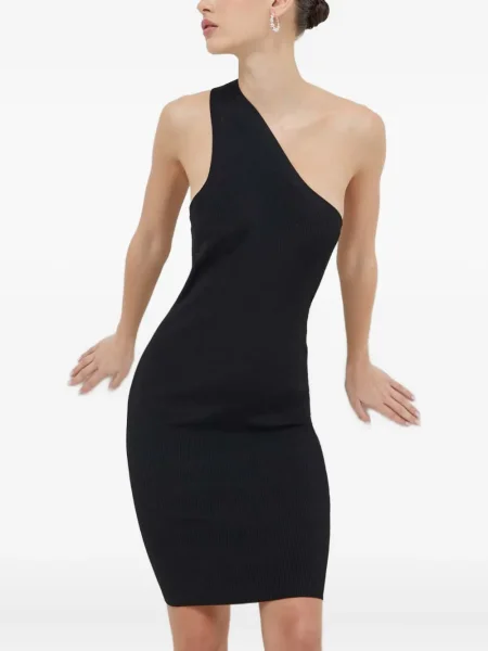 Rochie mini Iro cu un umăr gol de costum negru