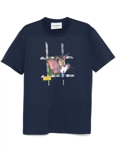 Tricou Iceberg cu imagine albastru