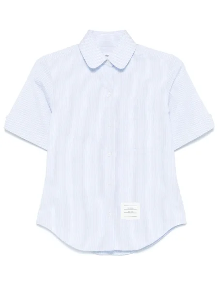 Cămașă Thom Browne cu dungi din poplin albastru