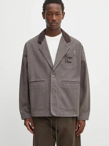 Kenzo geacă de Chainstitch Workwear de tranzitie maro