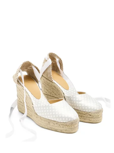Pöttyös éksarkú espadrilles Castaner szürke