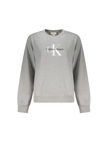 Bluza Calvin Klein z długim rękawem szara