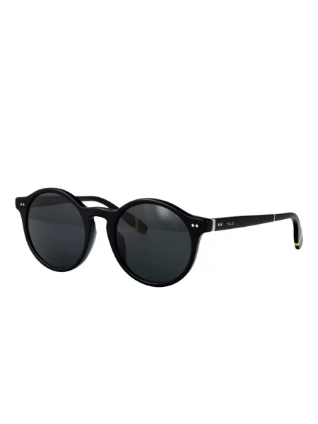 Ochelari de soare Polo Ralph Lauren cu broderie din piele maro