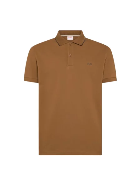 Koszulka polo Sun68 brązowa