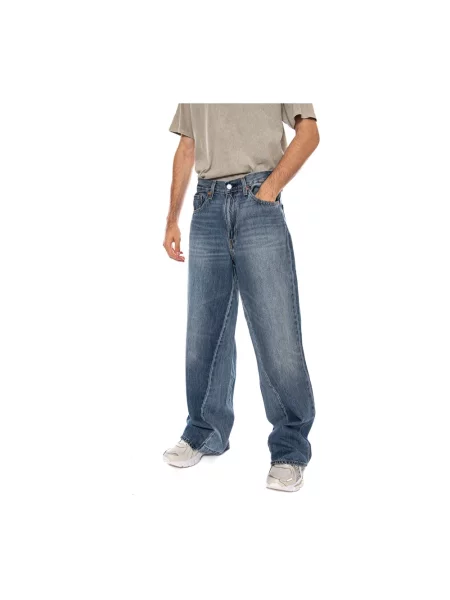 Szerokie jeansy Levi's niebieskie