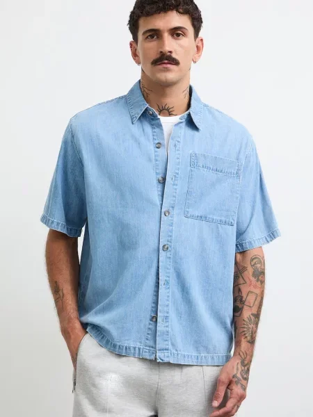 Medicine srajca denim modra
