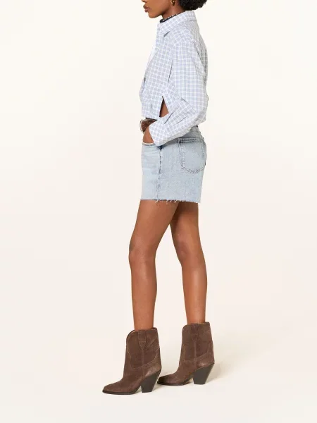 7 For All Mankind Džínové Šortky Monroe mid blue modré