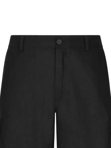 Lininiai kargo šortai Dolce & Gabbana juoda