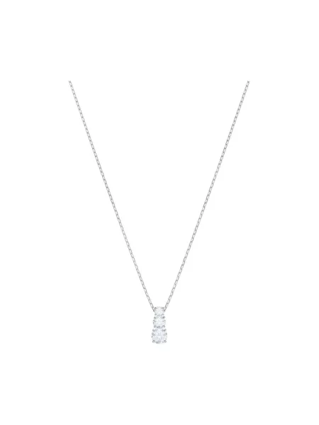 Swarovski Akcesoria Kobieta ONE SIZE Naszyjnik z zawieszką z trzema kamieniami szary