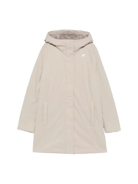 Parka K-way z twillu beżowa