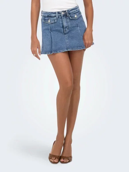 ONLY Sukňa ONLELEANOR denim modrá