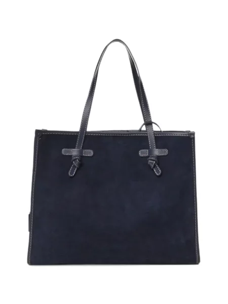 Geantă shopper Gianni Chiarini din piele de căprioară albastru