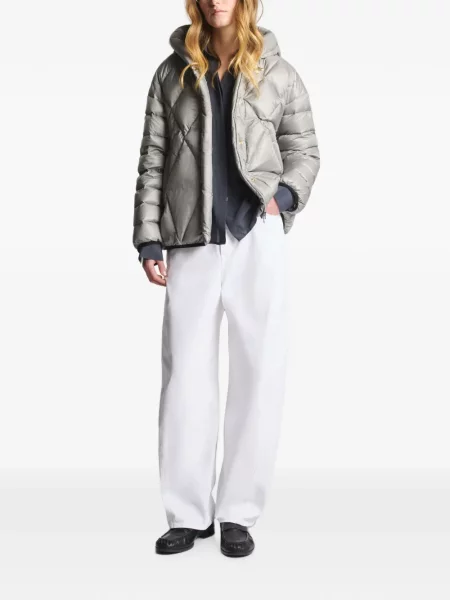 Geacă Fay cu glugă cu model argyle gri