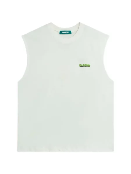 Grafický košile Barrow bez rukávů bílá