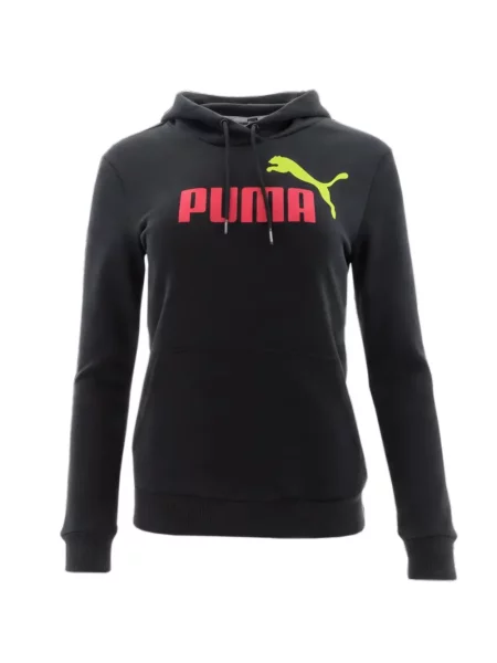 Hanorac cu glugă Puma cu imagine negru