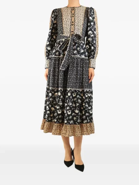 Rochie midi Beulah cu imagine negru