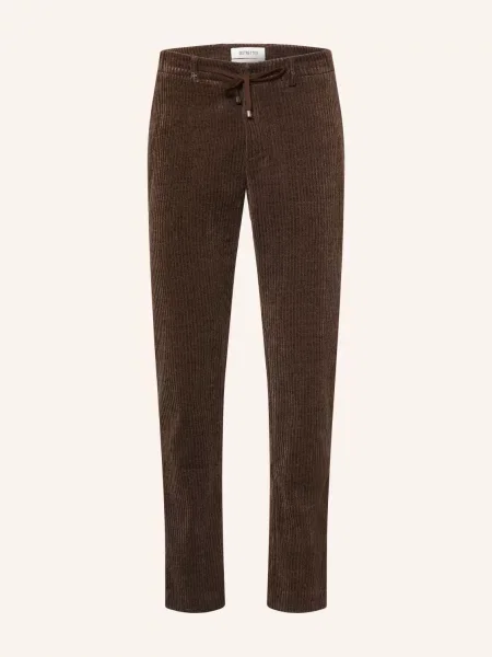 Distretto 12 Kordové Kalhoty Torino York Extra Slim Fit moro