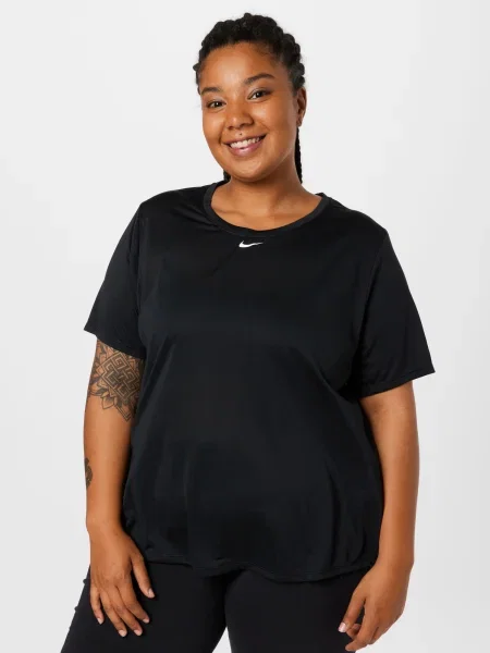 NIKE Tricou funcțional negru alb
