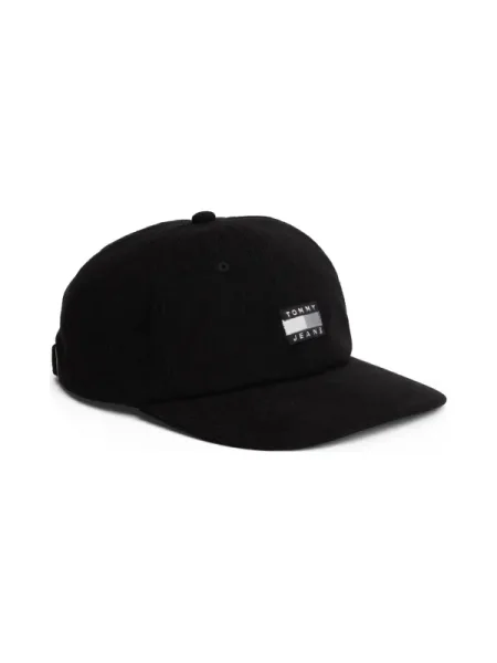 Tommy Jeans șapcă de baseball din catifea negru