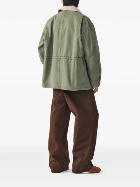 Gulerat geacă Tomboy de catifea cord verde