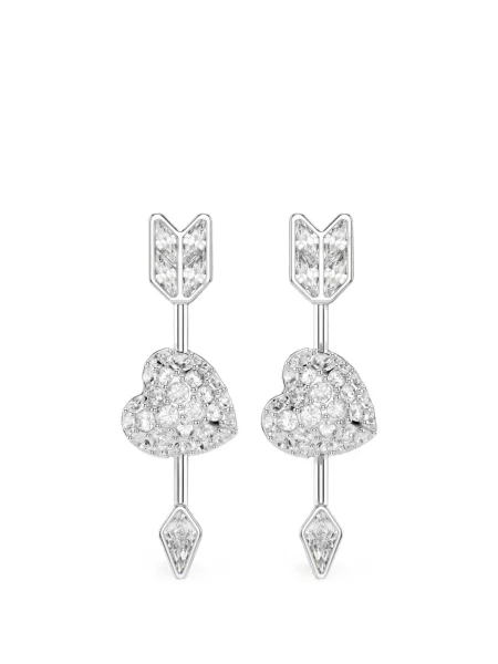 Cercei Swarovski cu motiv cu inimi