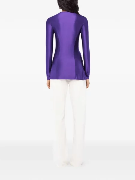 Top Rabanne drapat violet