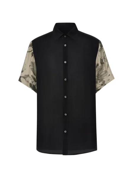 Cămașă Maison Margiela cu model floral negru