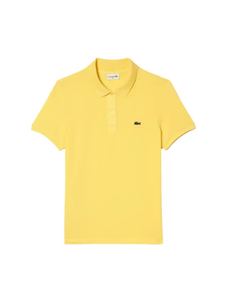 Lacoste polo gładki żółty