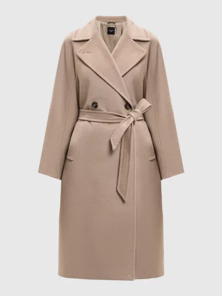Двобортне пальто CASCIA з кашеміру Max Mara Weekend бежеве