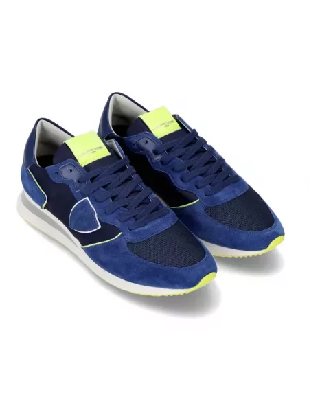 Buty do biegania Philippe Model zamszowe do biegania niebieskie