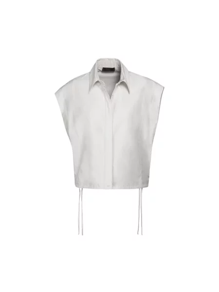 Koszula Moorer bez rękawów biała