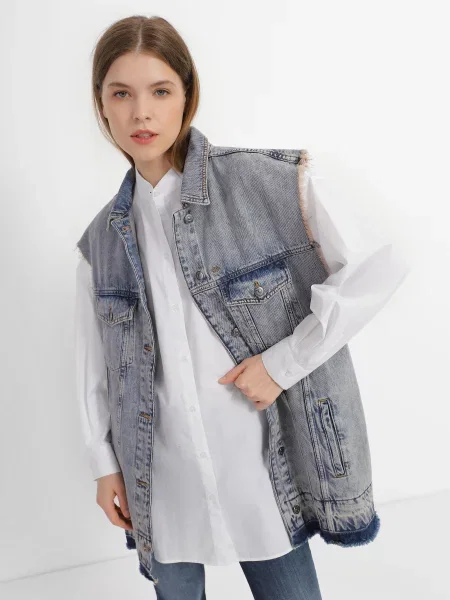 Armani Exchange Жилет повсякденний Світло-синій синій