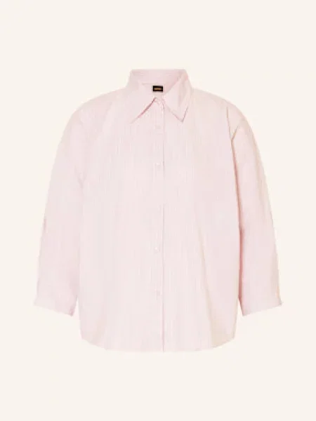 Bluzka Boss w paski pomarańczowa