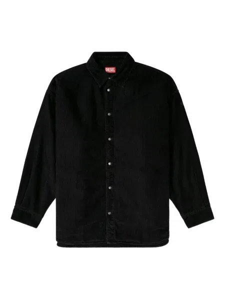 Дълго риза Diesel от рипсено кадифе черно