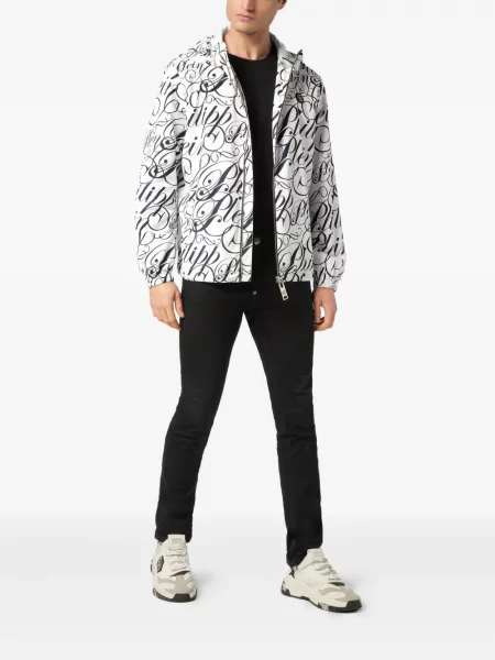 Geacă Philipp Plein cu imagine alb