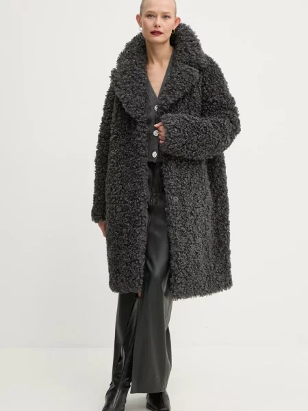 Stand Studio palton Camille Cocoon Coat femei de tranzitie oversize gri