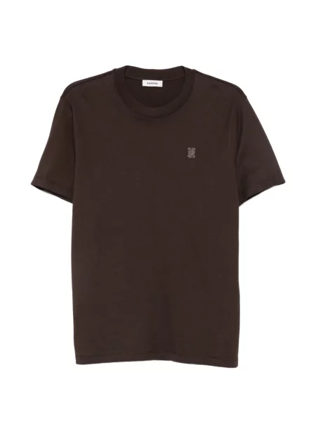 Tricou Sandro din piele maro
