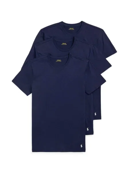 Тениска Polo Ralph Lauren 3 броя с изчистен дизайн тъмносиньо