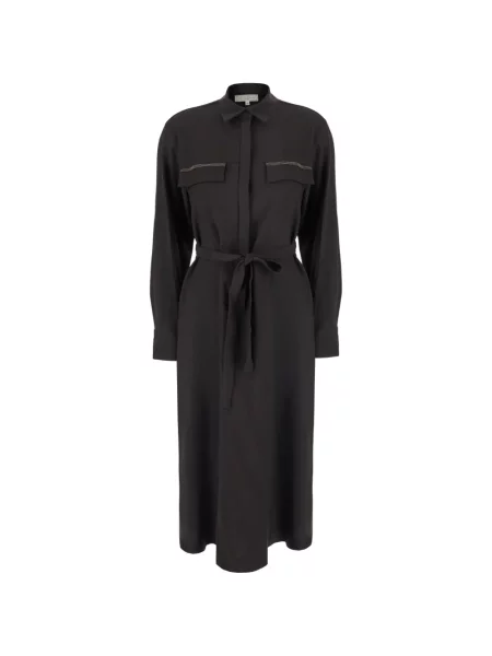 Cu centură rochie maxi Antonelli maro