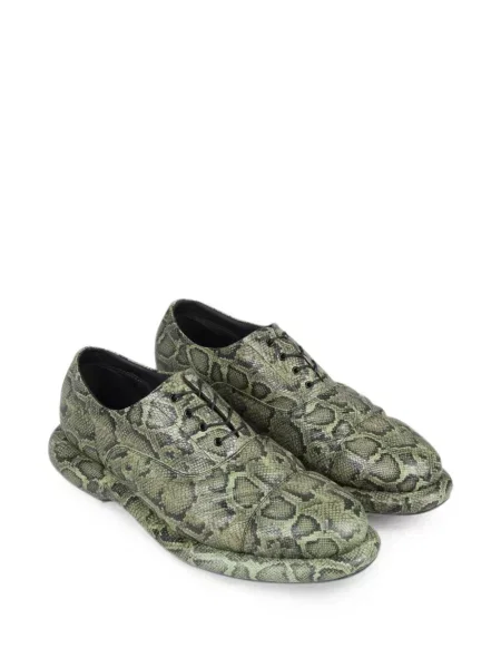 Σκαρπίνια oxford Clarks Originals με μοτίβο φίδι υφαίνω διαγωνίως πράσινο