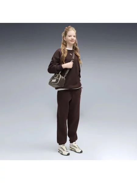 Młodzieżówy dres oversize Loungewear PUMA brązowy