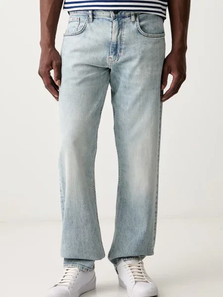 Guess Jeans blugi straight pentru bărbați albastru